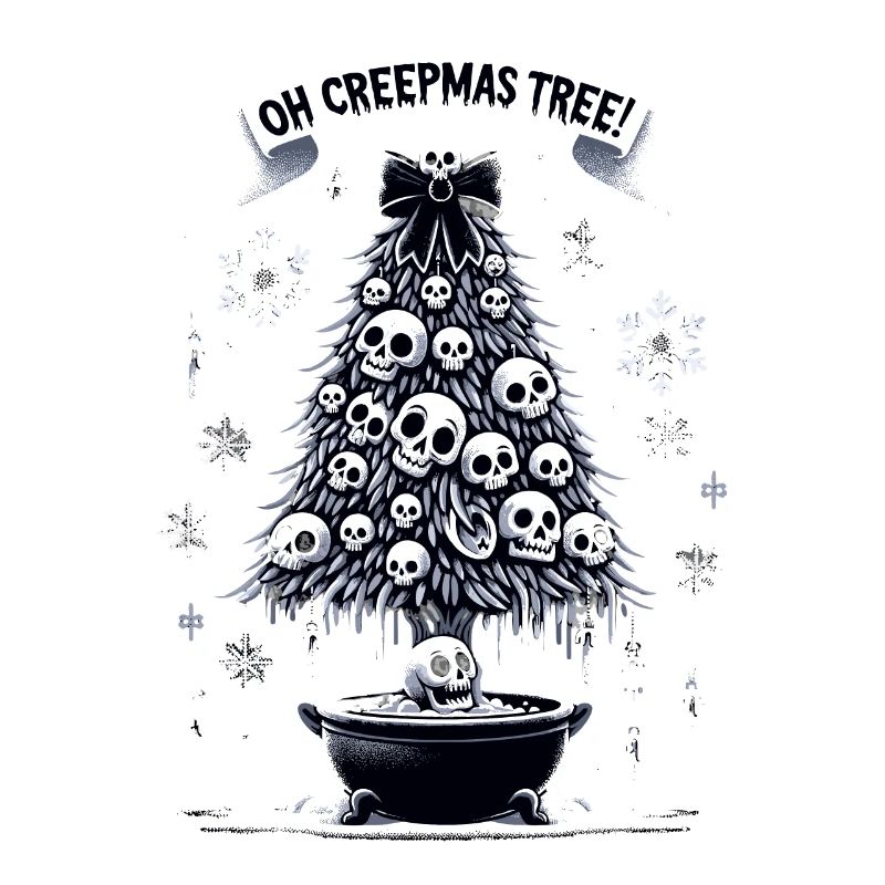 Oh Creepmas Tree Creepy Festive Goth Emo Horror
