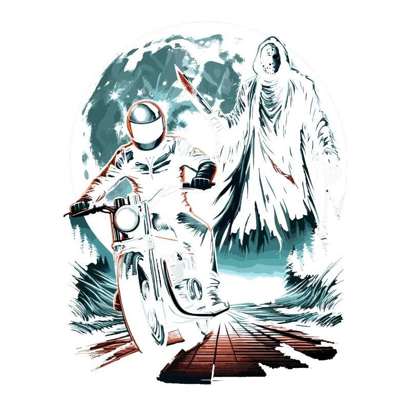 Midnight Rider's Nightmare: Moonlit Slasher Chase