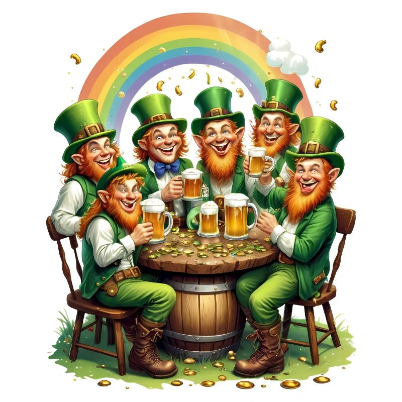Irish Folklore Beer Drinking Leprechaun St