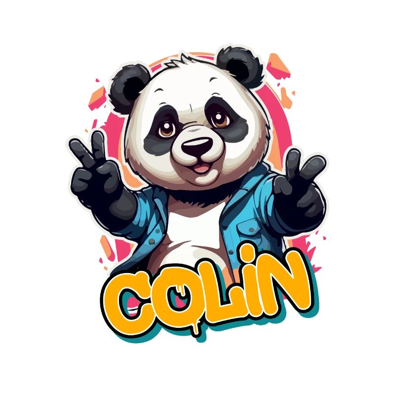 COLIN - Handsome Boy Name With Cool Panda