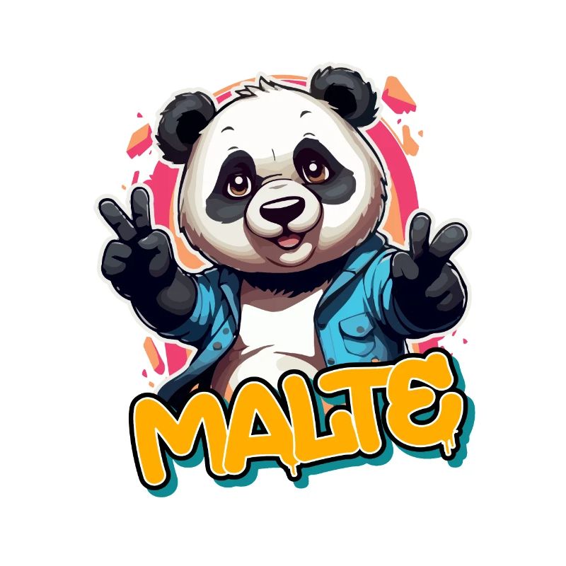 MALTE - Handsome boy name with cool panda