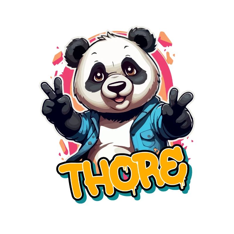THORE - Beau nom de garçon avec Panda Cool