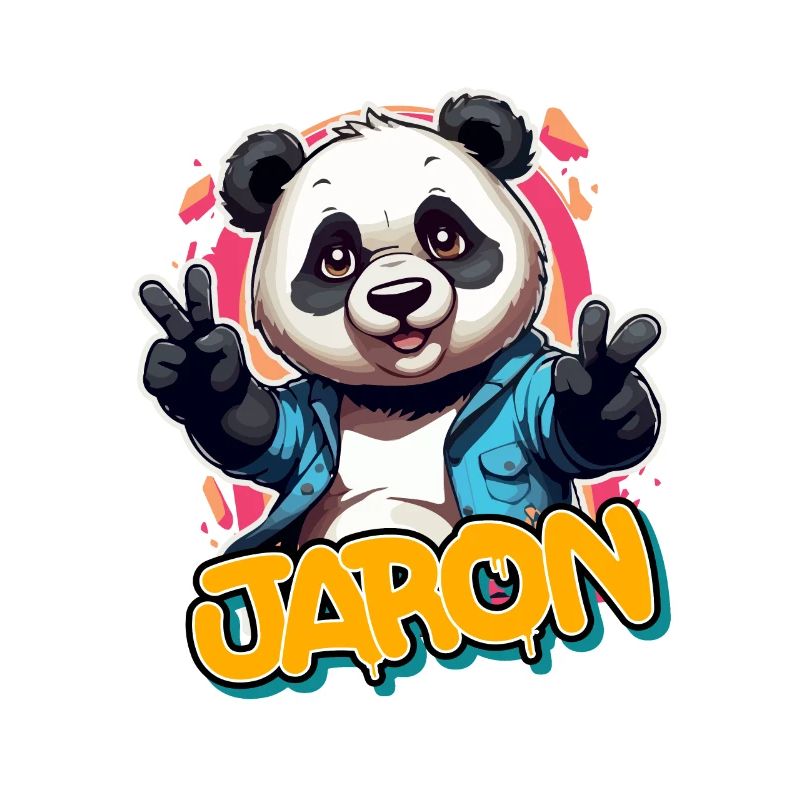 JARON - Handsome Boy Name with Cool Panda