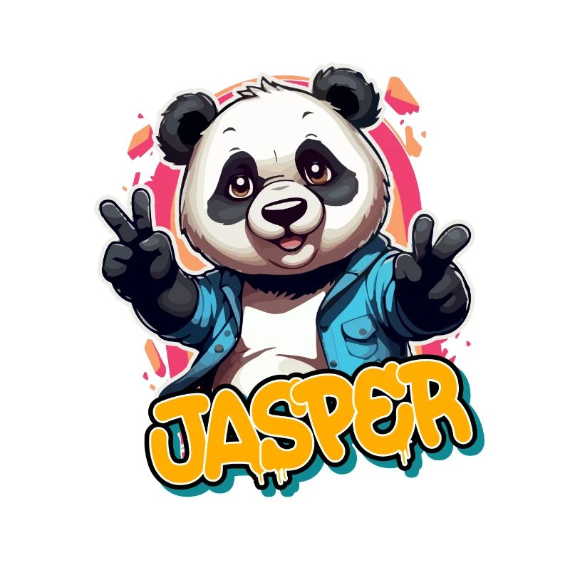 JASPER - Beau prénom de garçon avec panda cool