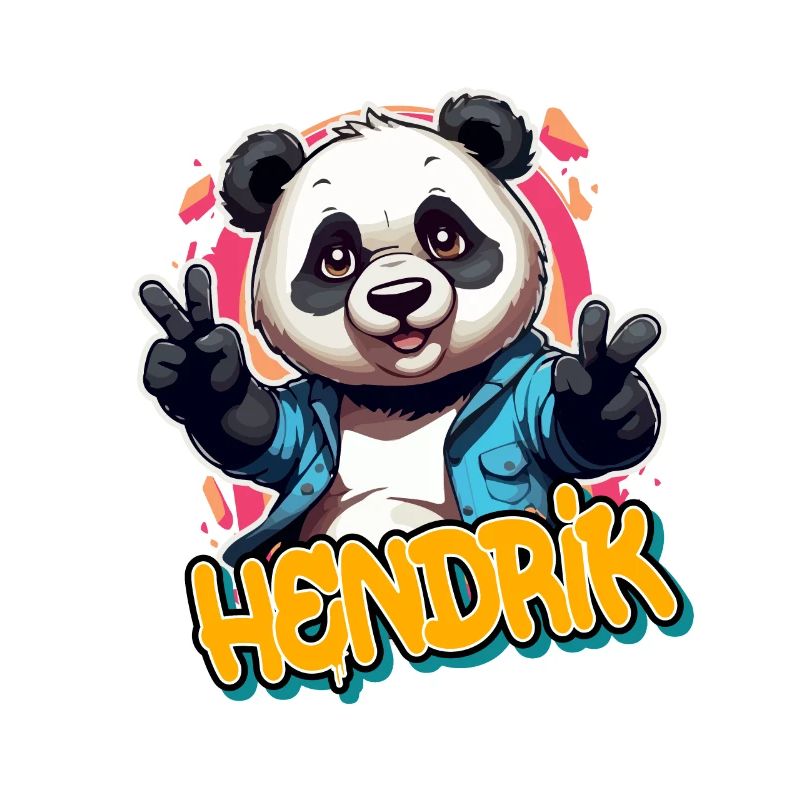 HENDRIK - Beau nom de garçon avec Panda cool