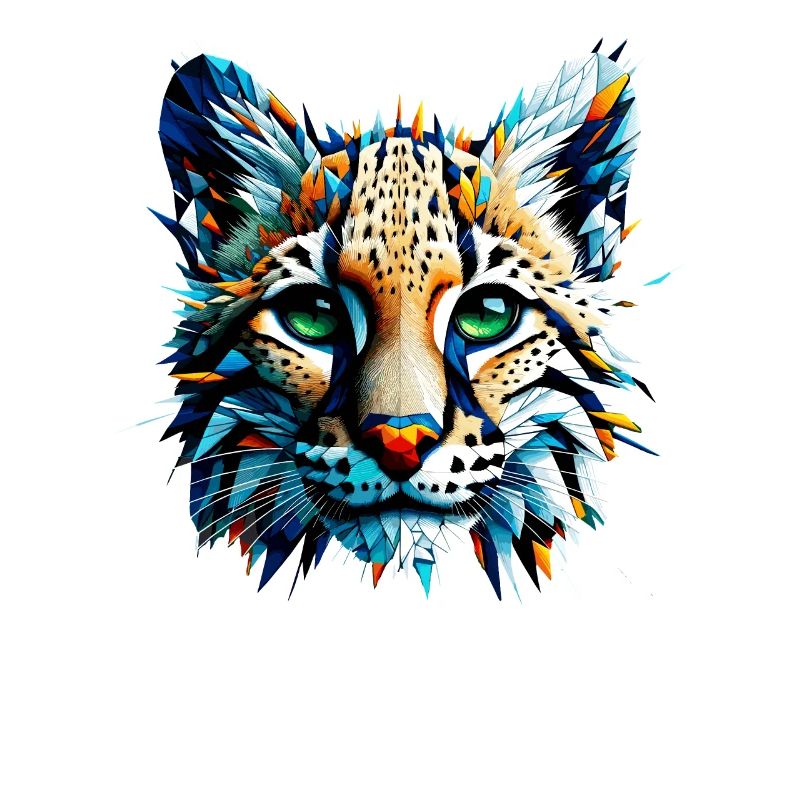 Polygone Art Ocelot Ocelots Nain Léopard