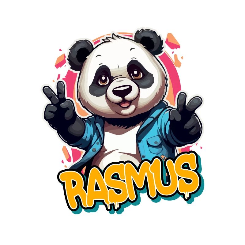 RASMUS - Handsome boy name with cool panda