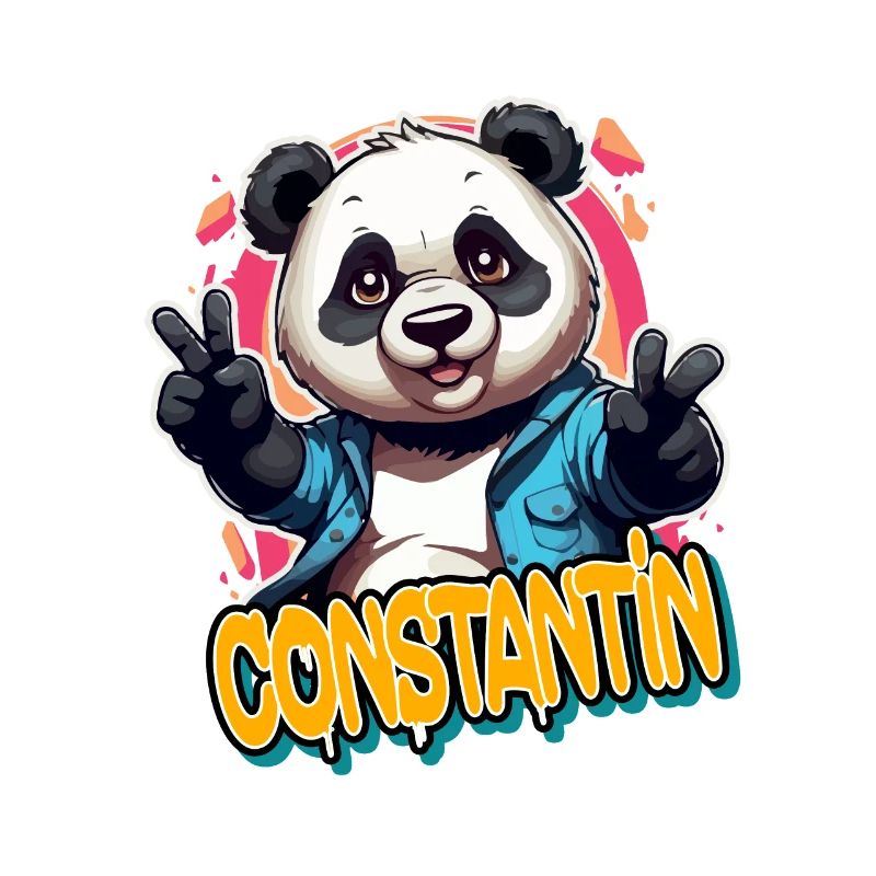 CONSTANTIN - Beau nom de garçon avec Cool Panda