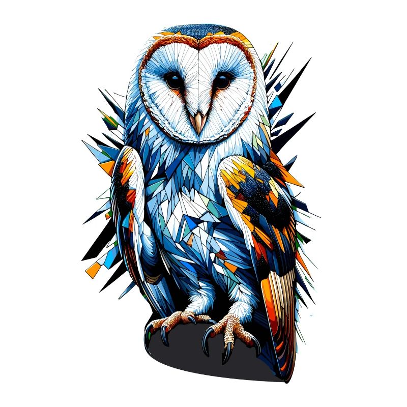 Polygon Art Schleiereule Eulen