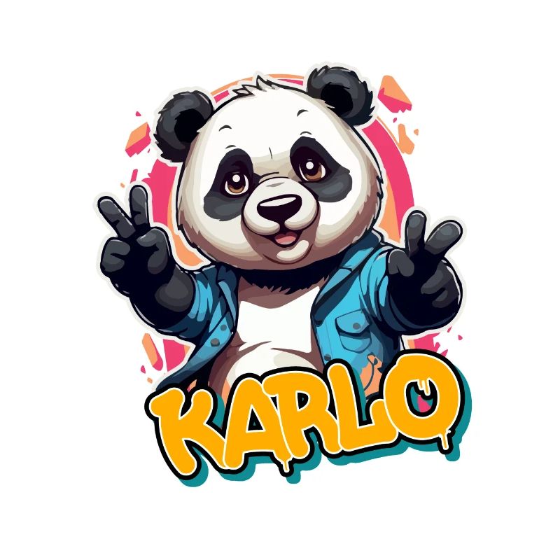 KARLO - Handsome boy name with cool panda