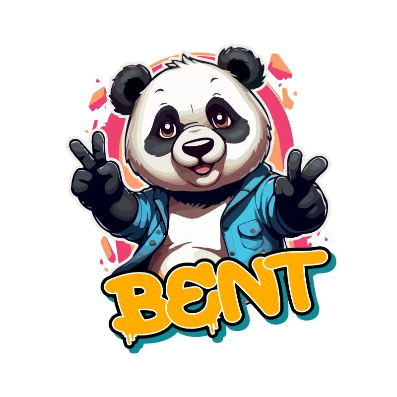 BENT - Beau nom de garçon avec un panda cool