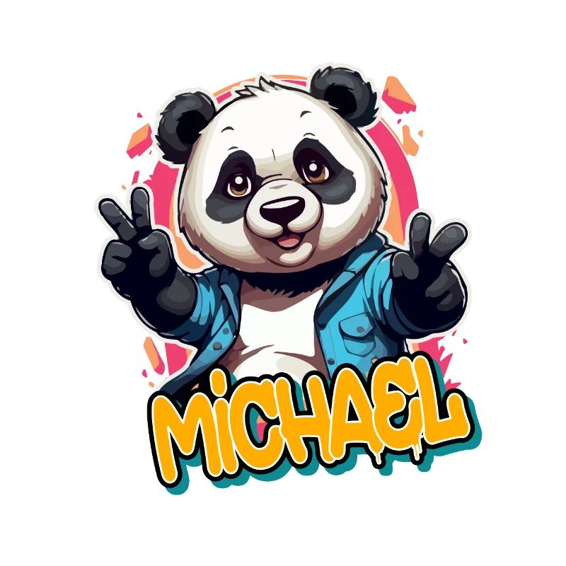 MICHAEL - Schöner Jungen Name mit coolem Panda