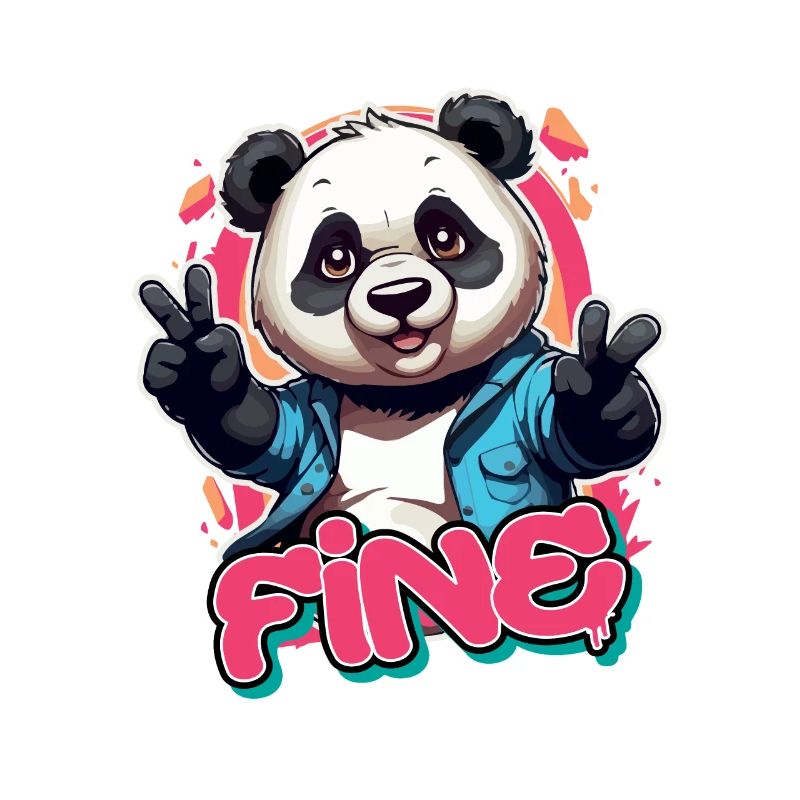 FINE - Schöner Mädchen Name mit coolem Panda