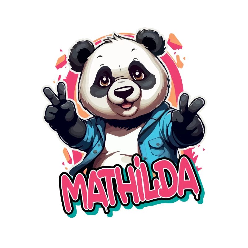 MATHILDA - Schöner Mädchen Name mit coolem Panda