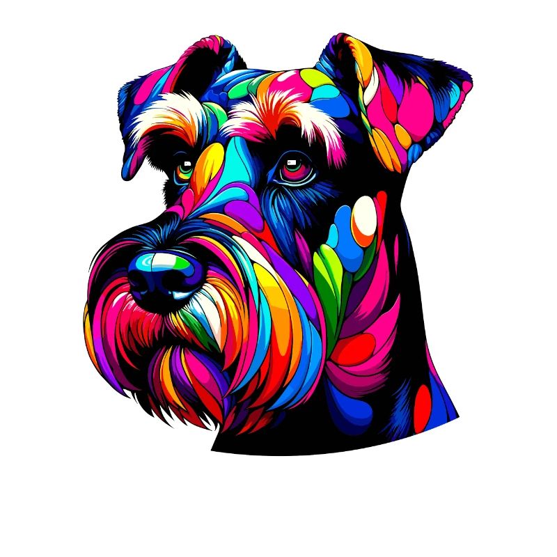 Schnauzer géant coloré Pop Art Schnauzers