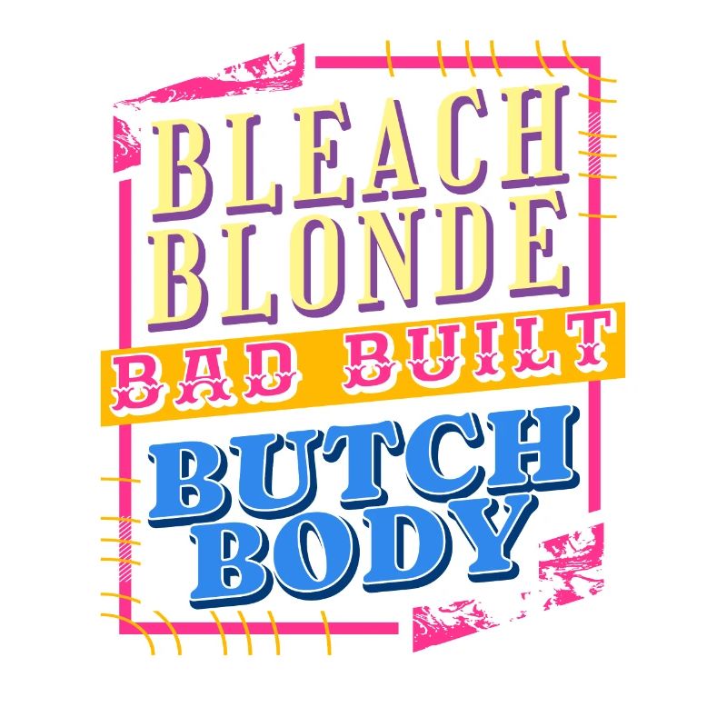 Design rétro : blond de plage, mal construit –