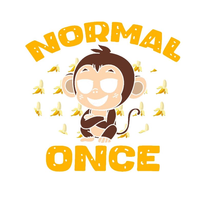 Funny Monkey With Bananas Trying To Be Normal