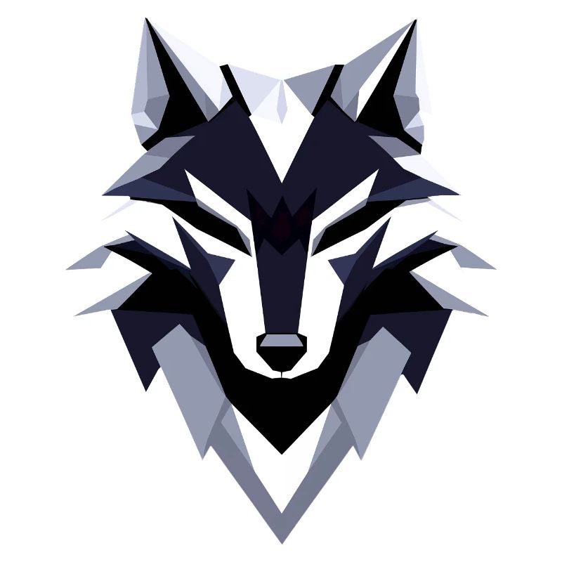 Conception du logo Wolf Low Poly