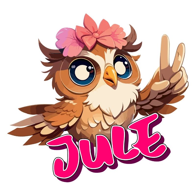 JULE - Schöner Mädchen Name mit süßer EULE