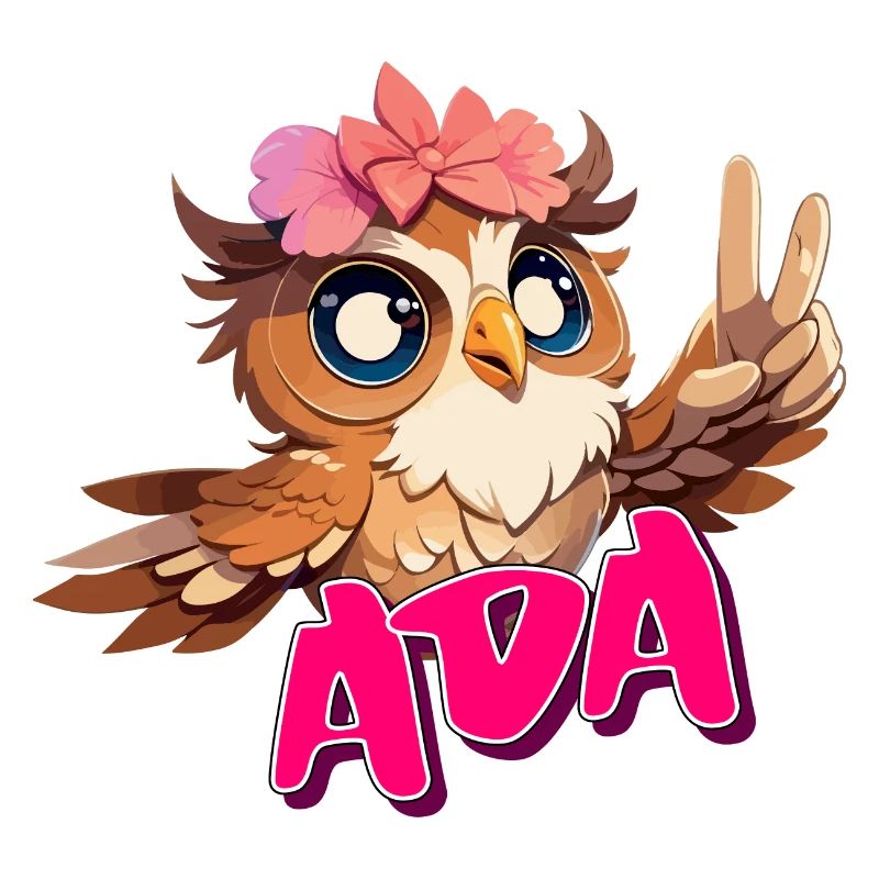 ADA - Schöner Mädchen Name mit süßer EULE