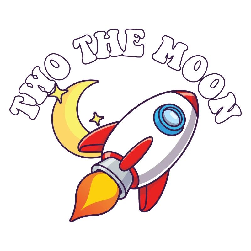Astronaut Two The Moon Outer Space 2nd Birthday