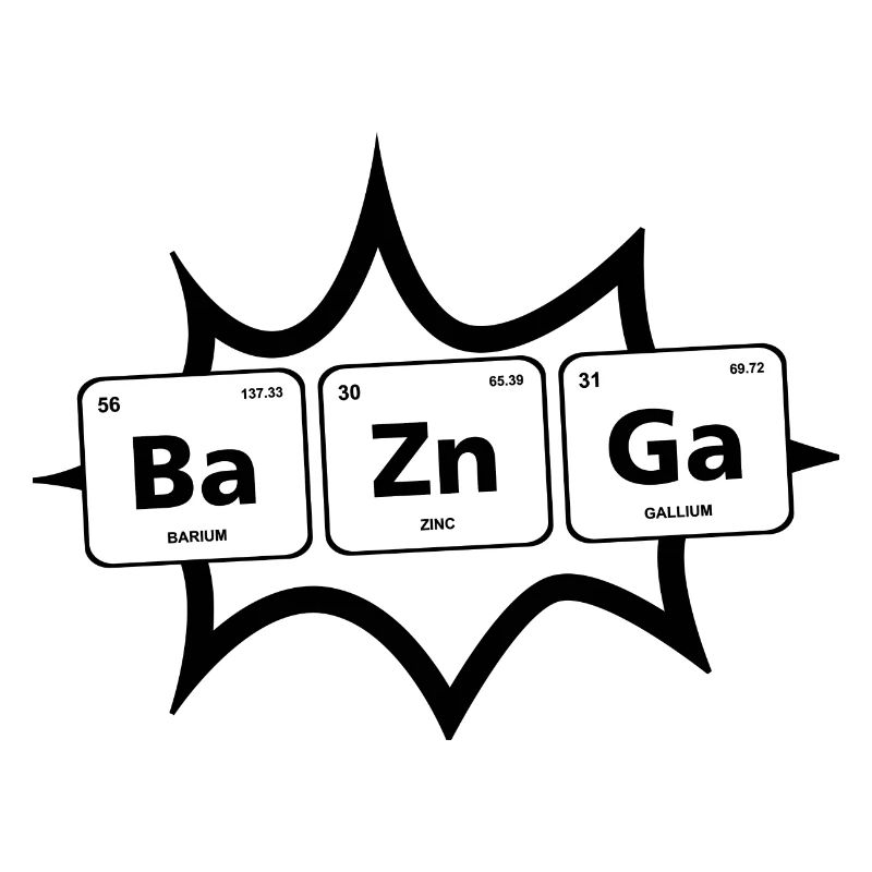 Ba-Zn-Ga Comic Periodensystem Element Genie