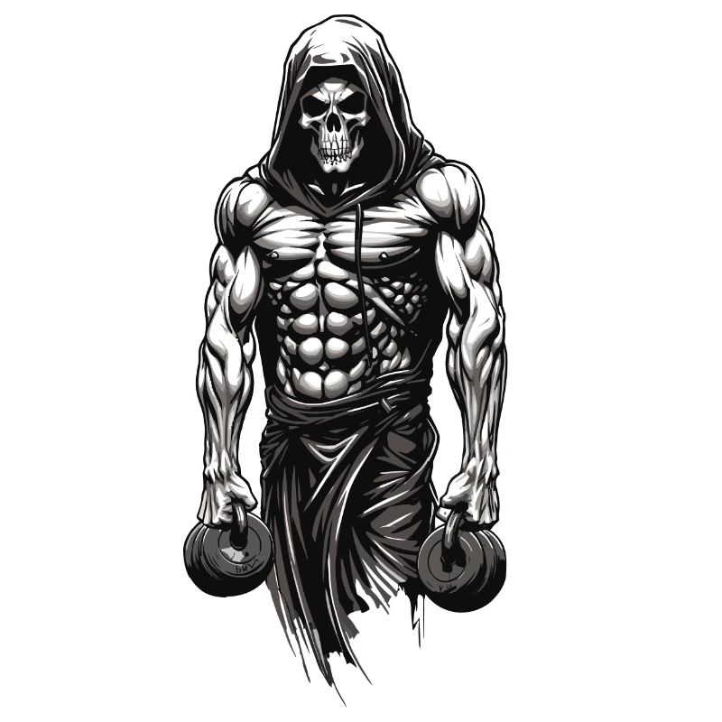 Powerful Bodybuilder Skeleton Training Design