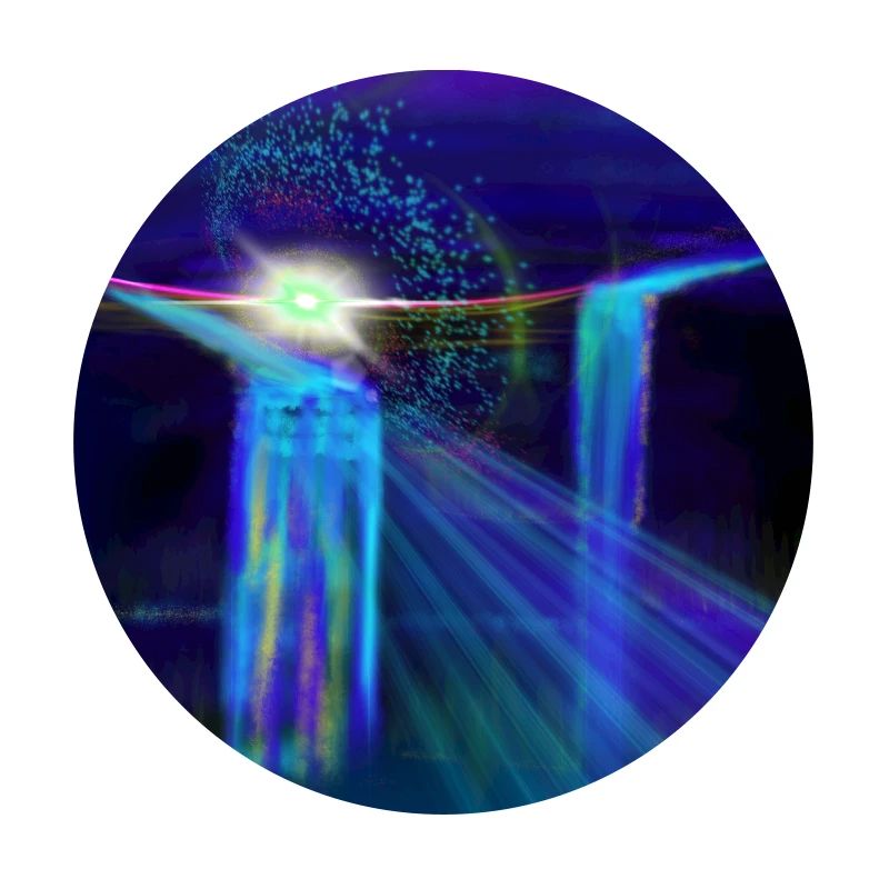 Space, light and waterfalls sketch