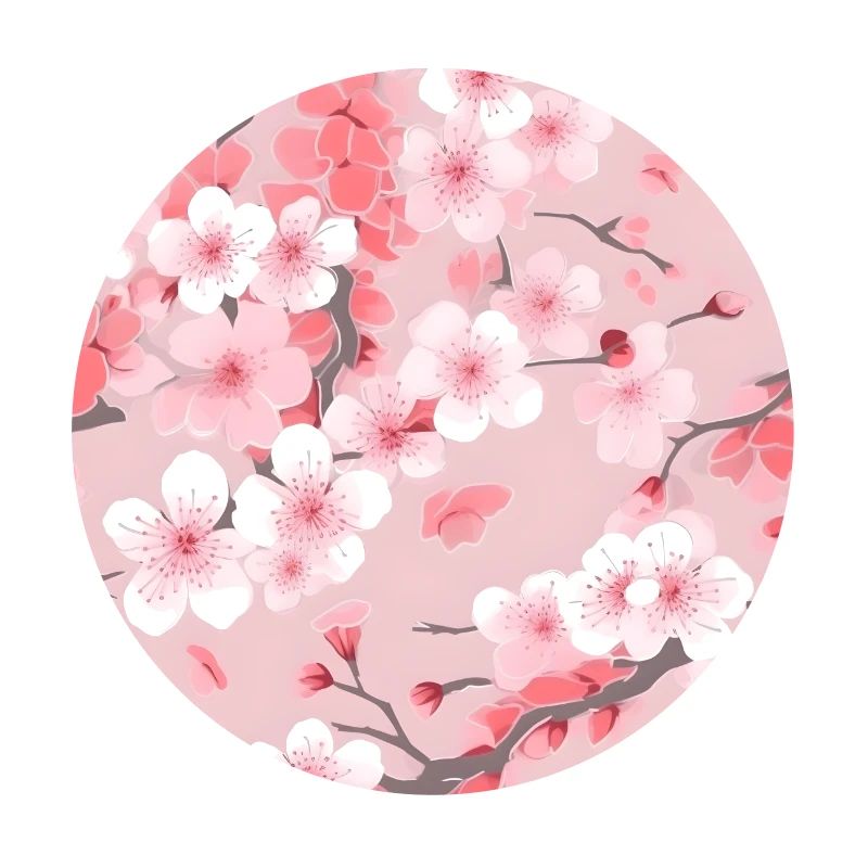 Cherry Blossom Tree Sakura Japan Hanami Pattern