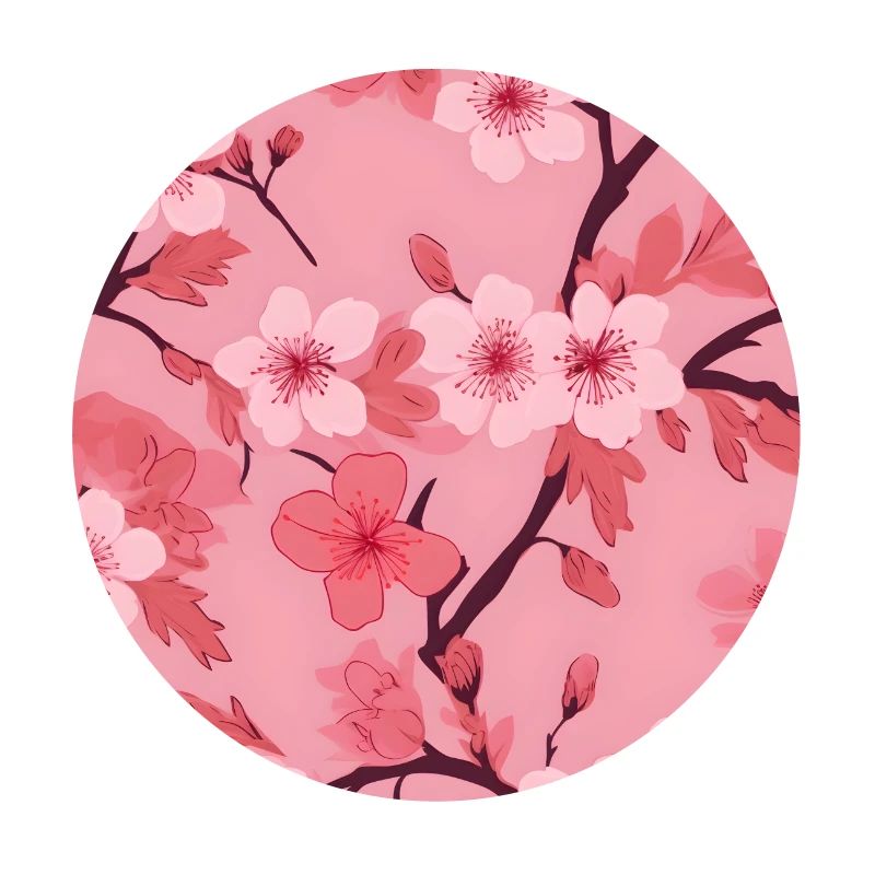 Sakura Tree Japan Cherry Blossom Hanami Pattern