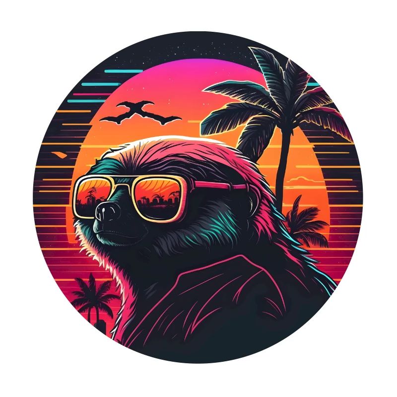 Synthwave Sloth Sunset