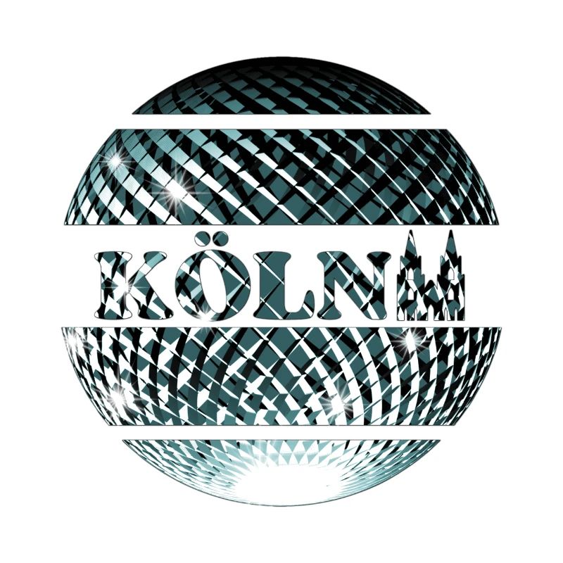 Köln Logo mit platinblauer Diskokugel