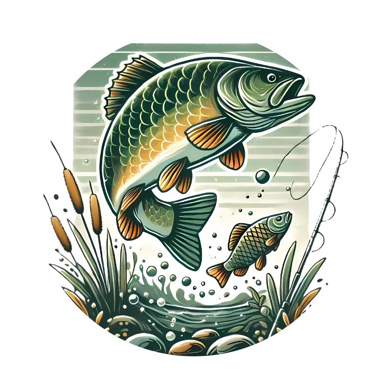 Graphique d’aventure de pêche vintage