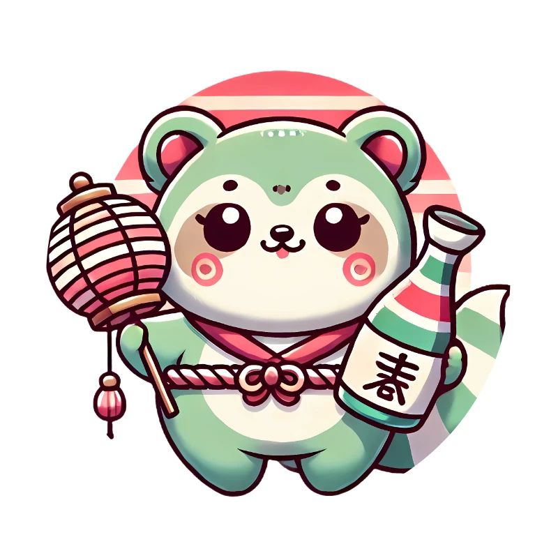 Whimsical Tanuki Lantern Design