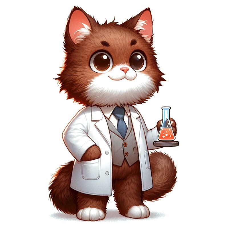 Cute Cat Scientist