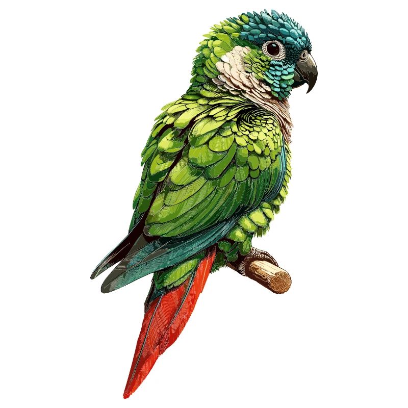 Conure à joues vertes Perroquet mignon de conure