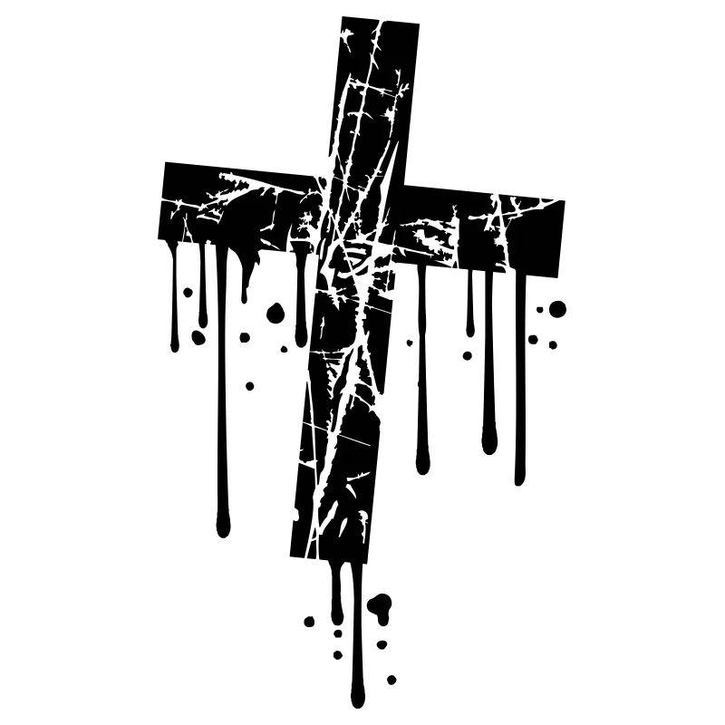 drop graffiti stamp scratch cracks old cross g