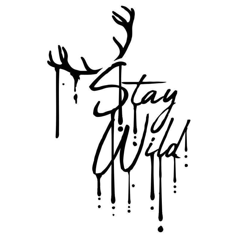 gouttes de graffitis bois de cerf désert design séjour