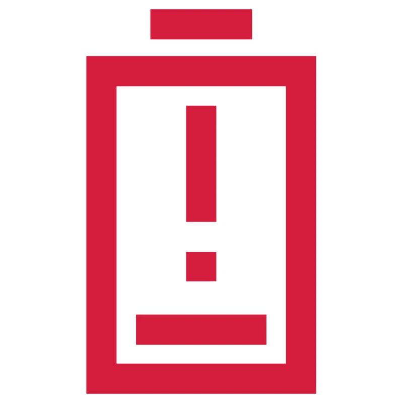 Warning Exclamation Point Battery Empty