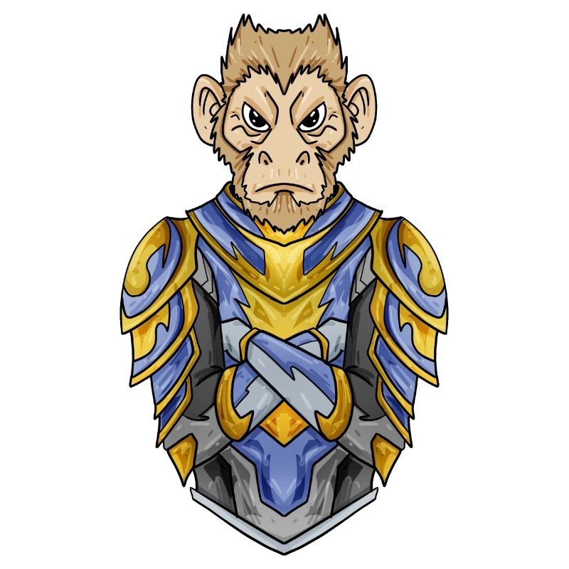 Knight Monkey with Armor Crusader