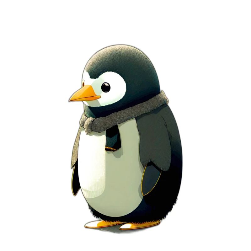 A cute, chubby penguin