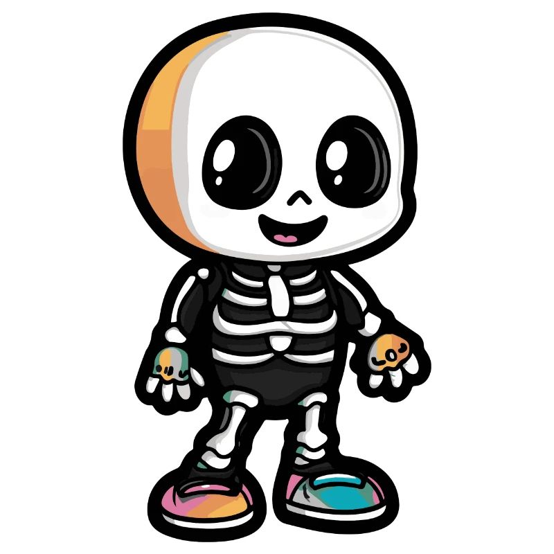 Skeleton Cute Halloween Comic
