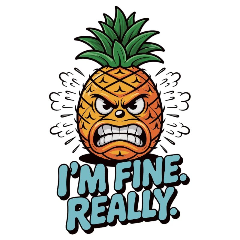 Sarcasm with pineapple - I'm okay. Really!