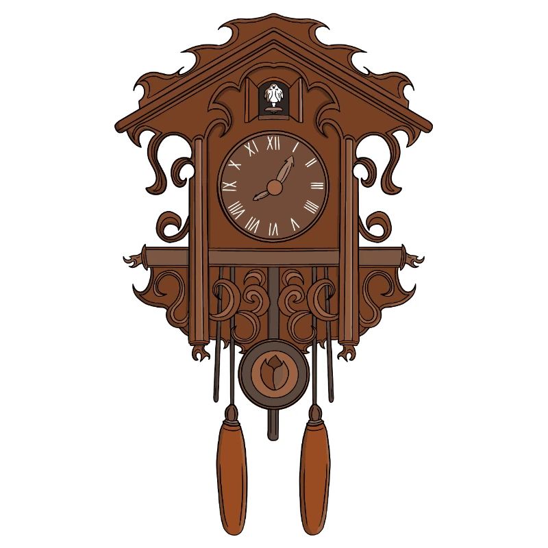 Vintage Rustic Cuckoo Clock Charm