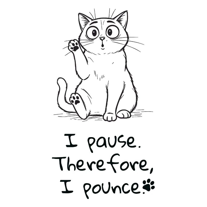Pause & Pounce – Cat Lover Tee