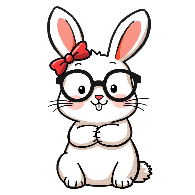 Rabbit with glasses