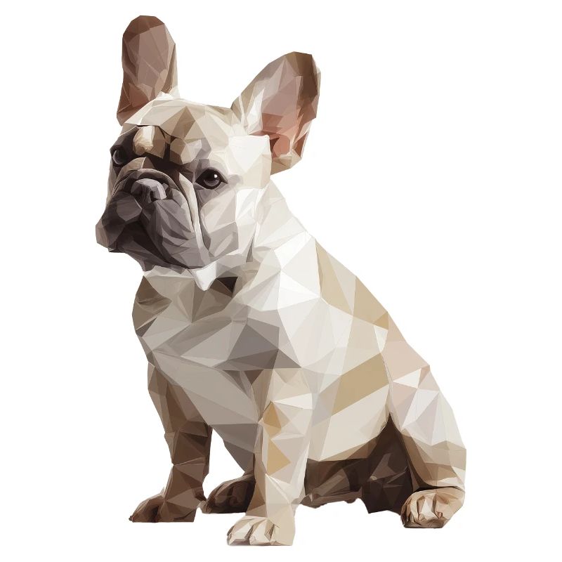 Bouledogue français Low Poly Design