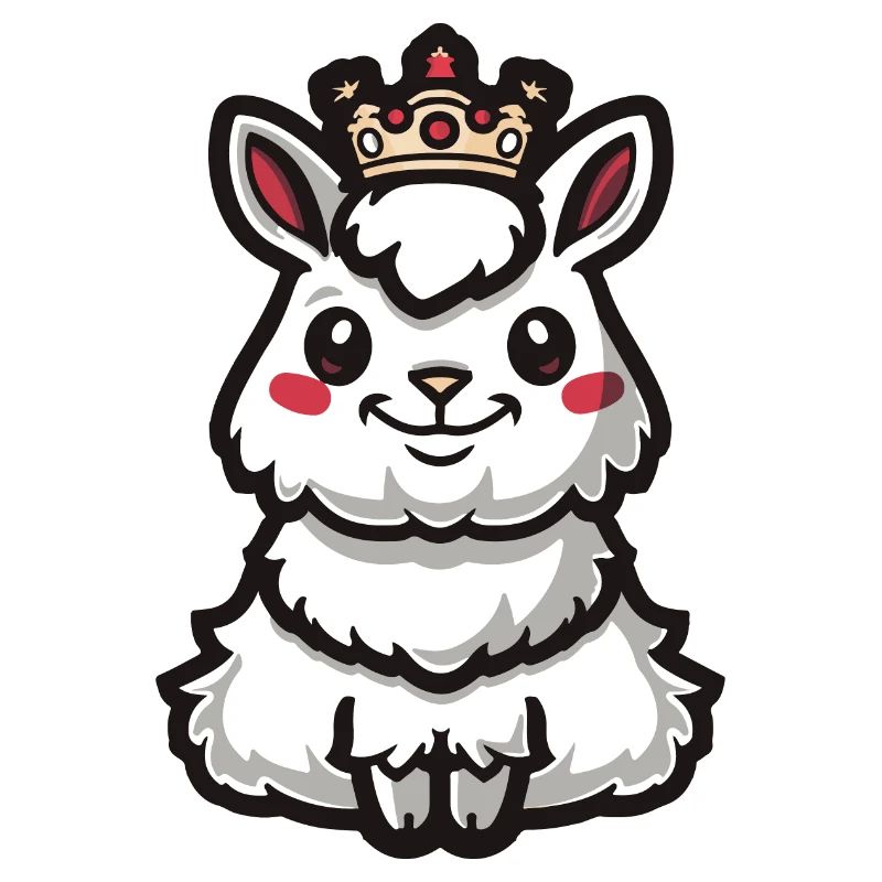 Alpaka Llama Comic Krone
