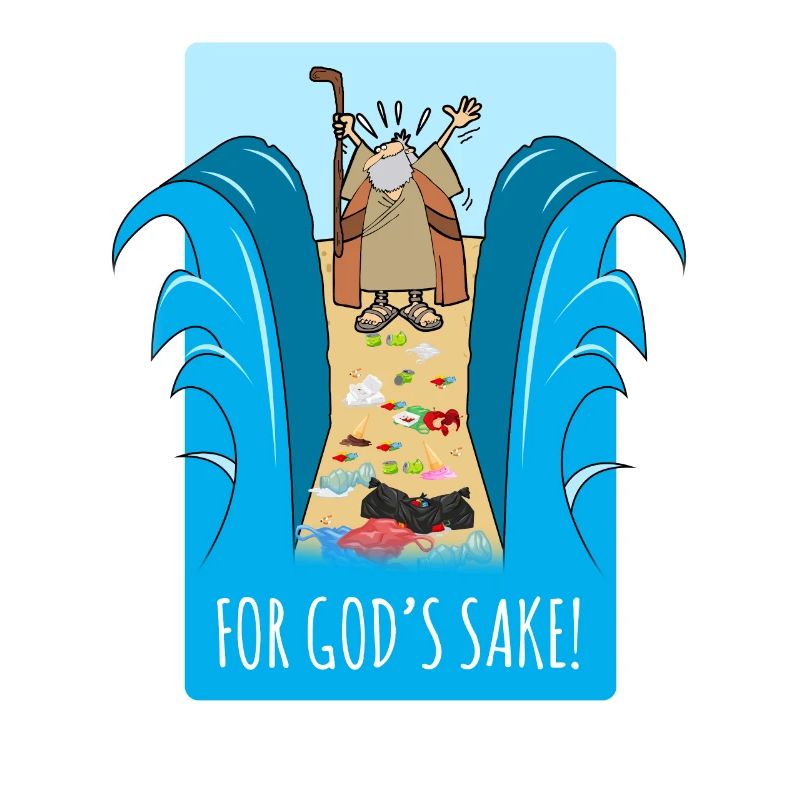 For heaven's sake! Garbage plastic ocean shirt