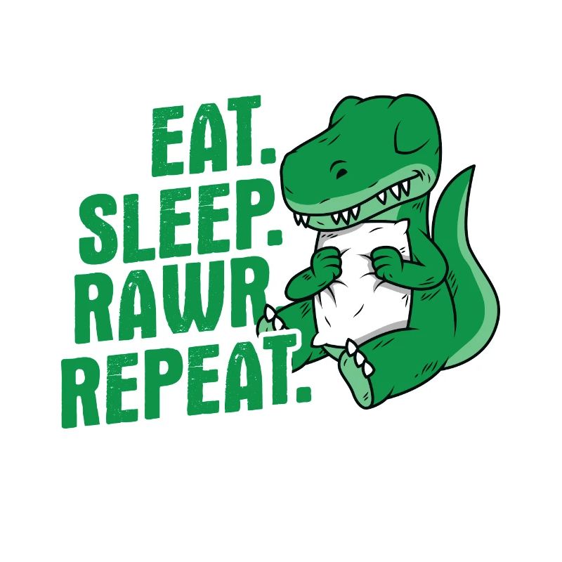 Eat Sleep Rawr Repeat süßes Dinosaurier Geschenk
